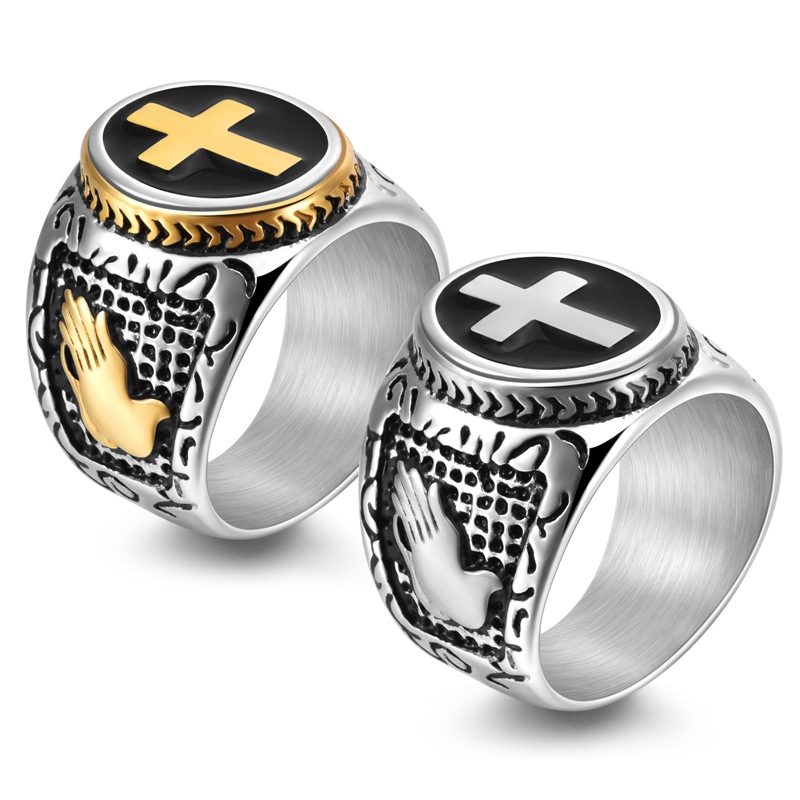 Men'S Accessories Hand Bands - Praying Hands Cross Jesus Amulet Men