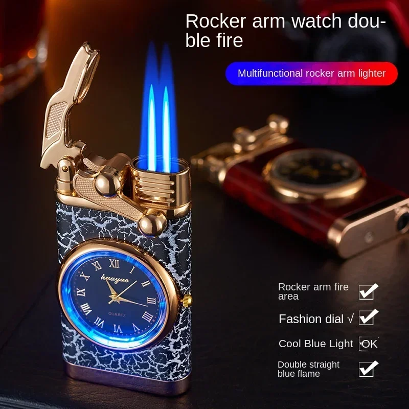 Men Accessories Gadgets - Windproof Gas Lighter Wrist Watch Cigar