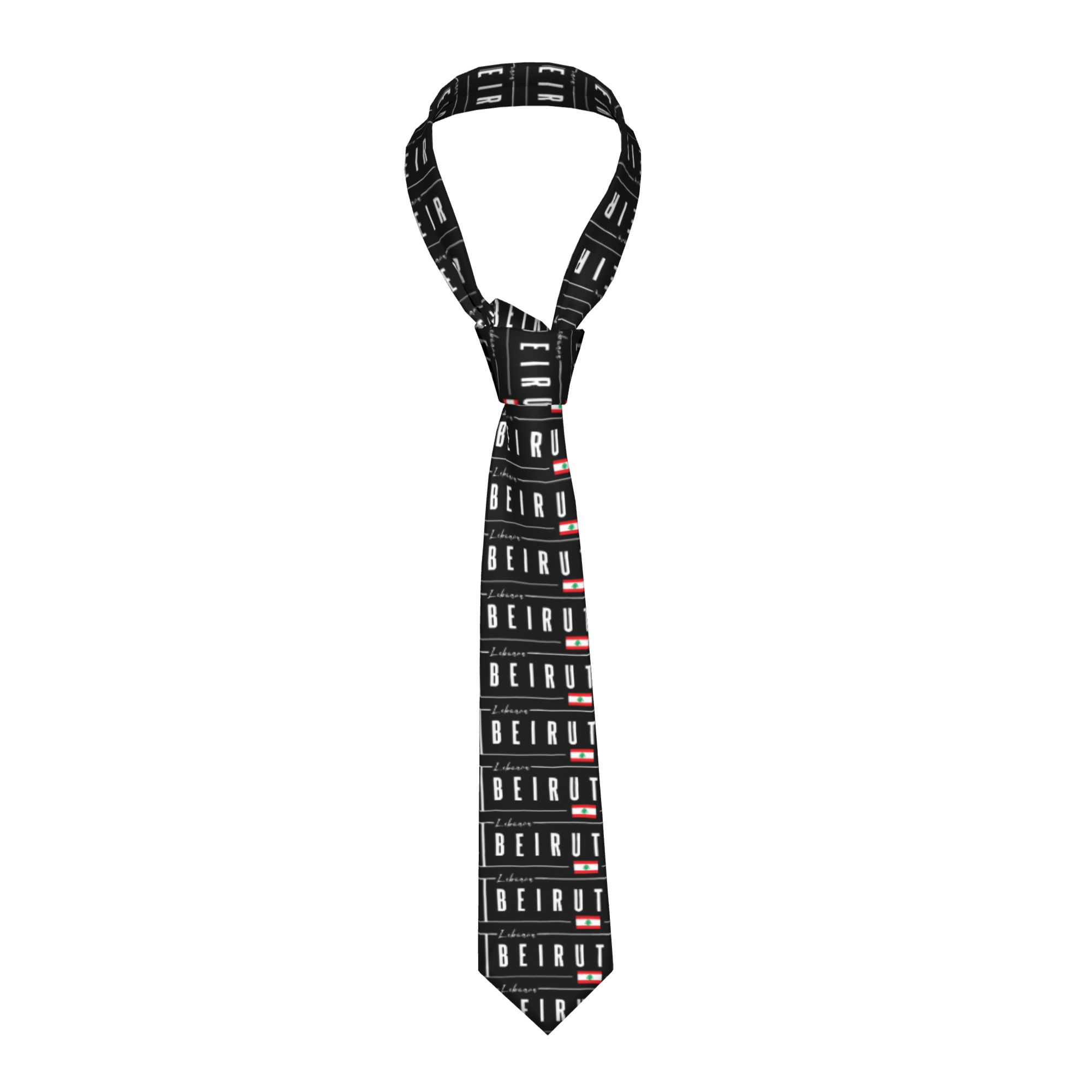 Men Accessories Lebanon - Beirut Lebanon Flag Tie Cosplay Party