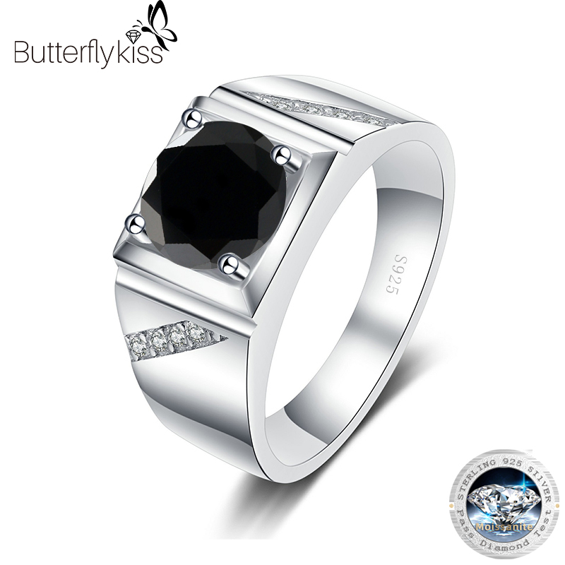 Men'S Accessories Hand Bands - Butterflykiss Classic 925 Sterling Silver Moissanite