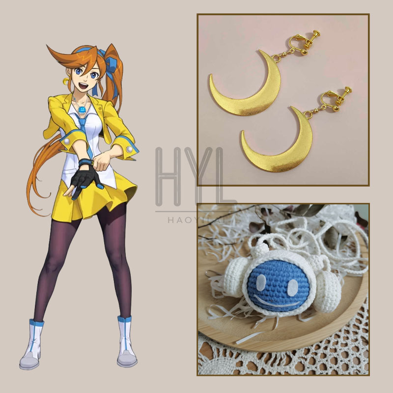 Men'S Yellow Accessories - Game Ace Attorney Athena Cykes Cosplay