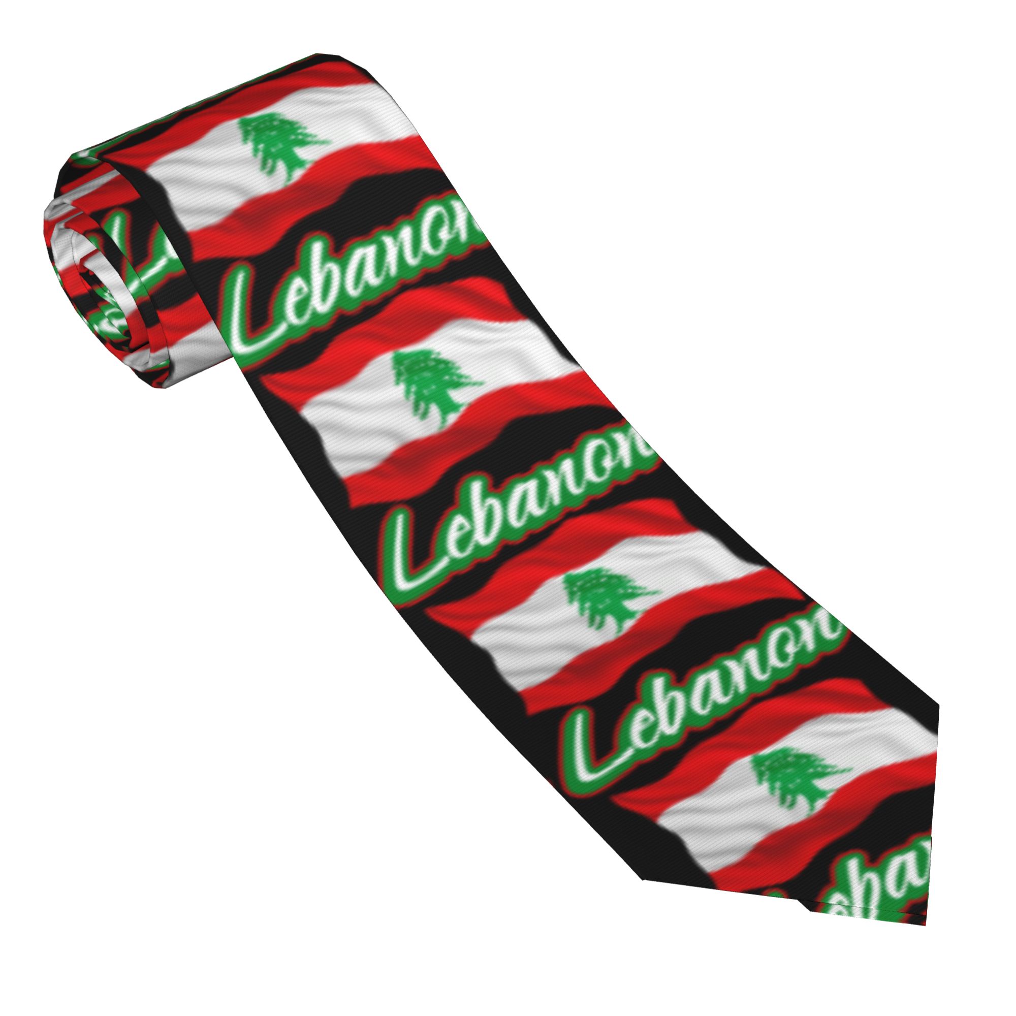 Lebanese Flag of Lebanon Tie   - Men Accessories Lebanon review and price