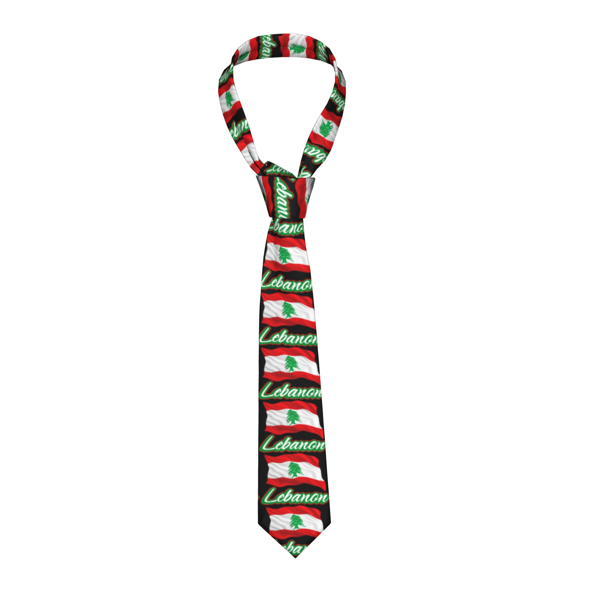 Lebanese Flag of Lebanon Tie   - Men Accessories Lebanon review and price