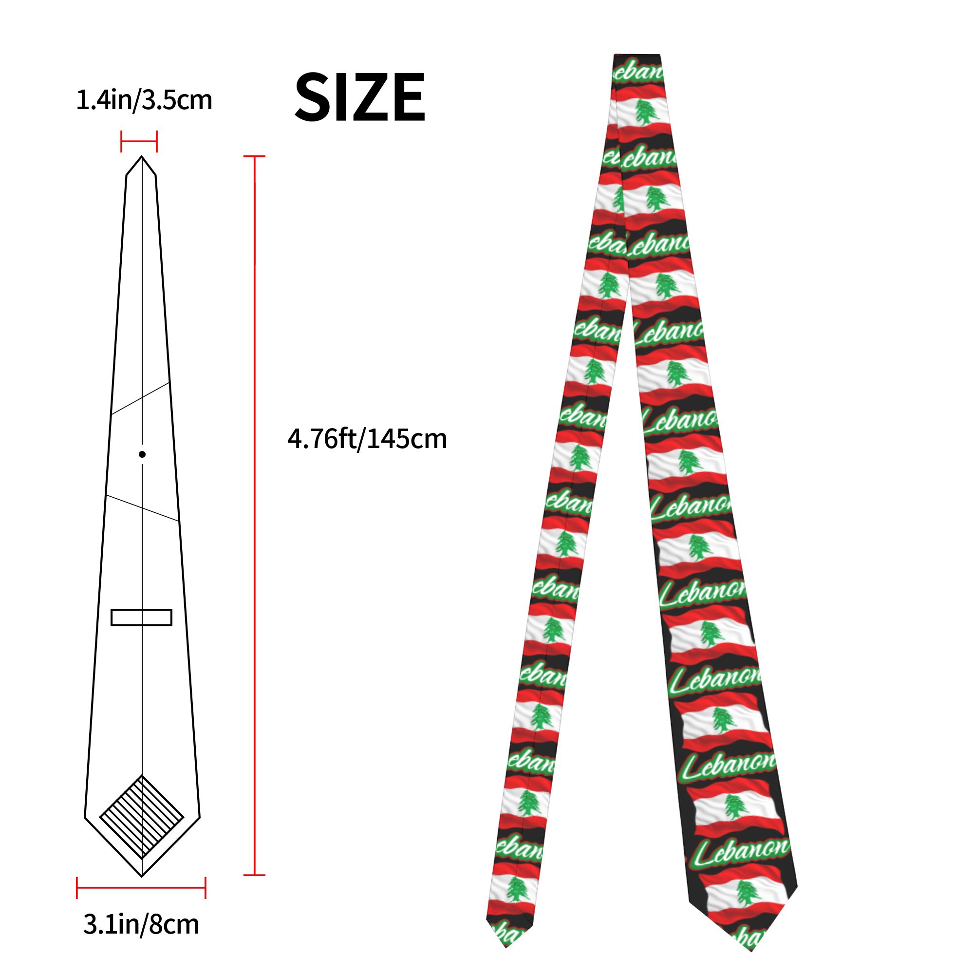 Lebanese Flag of Lebanon Tie   - Men Accessories Lebanon review and price