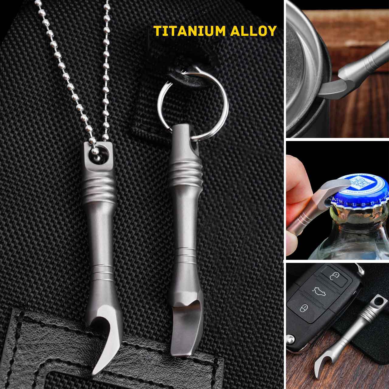 TC4 Titanium Alloy Crowbar Min - Keychain Multi Tool review and price