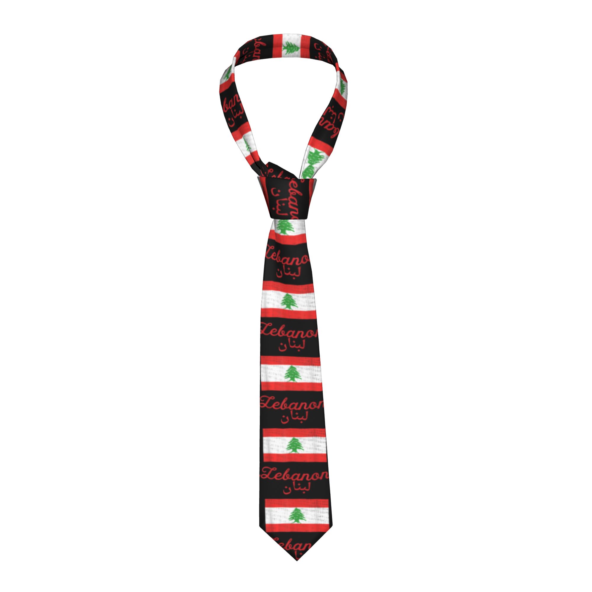 Lebanon Flag Tie  Retro Casual - Men Accessories Lebanon review and price
