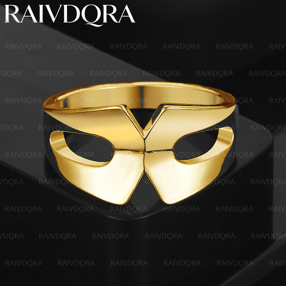 18K Gold Plated Mask Ring For  - Men'S Yellow Accessories review and price