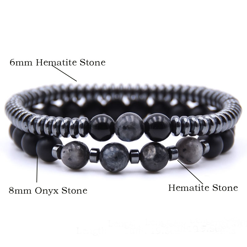 Stylish 2Pcs Men Bracelet Set  - Men'S Yoga Accessories review and price