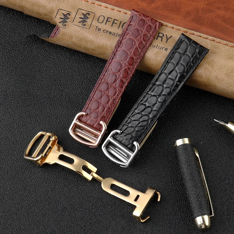 Crocodile Watchband 16 18 20 2 - Men'S Accessories Cartier review and price