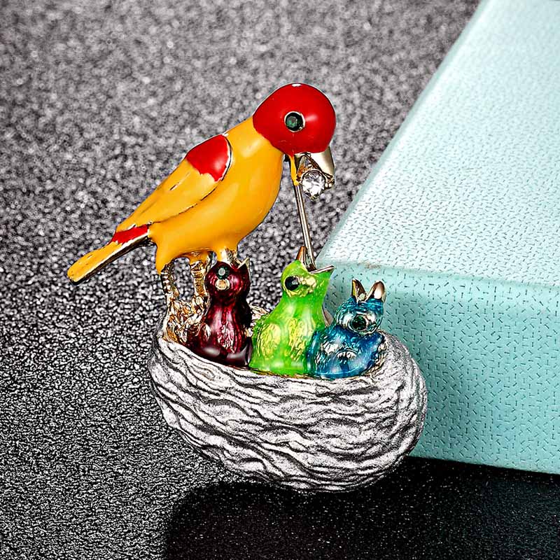 Zlxgirl Enamel Birds Brooches  - Men Accessories Bouquet review and price