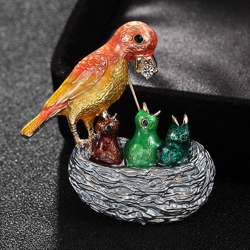 Zlxgirl Enamel Birds Brooches  - Men Accessories Bouquet review and price