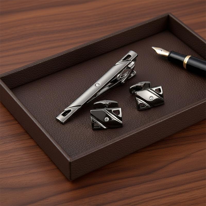 Luxury Alloy Tie Clip and Cuff - Tie Clip Set review and price