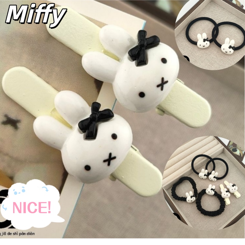 Cute Miffy Bunny Bow Hair Tie, - Tie Clip Set review and price