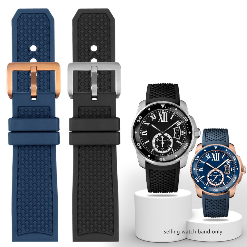 23mm 24mm Fluororubber Watchba - Men'S Accessories Cartier review and price