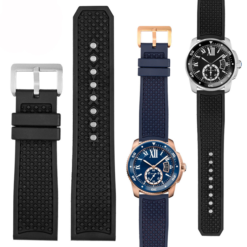23mm 24mm Fluororubber Watchba - Men'S Accessories Cartier review and price