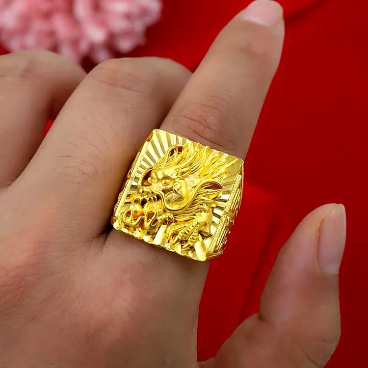 Real Pure K Gold Color Embosse - Men'S Yellow Accessories review and price