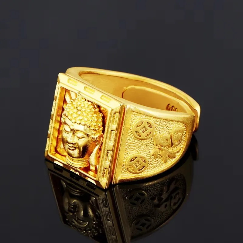 Real Pure K Gold Color Embosse - Men'S Yellow Accessories review and price