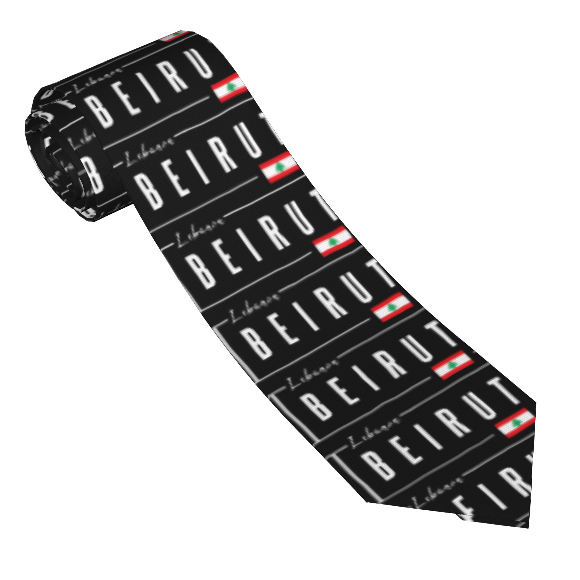 Beirut Lebanon Flag Tie  Cospl - Men Accessories Lebanon review and price