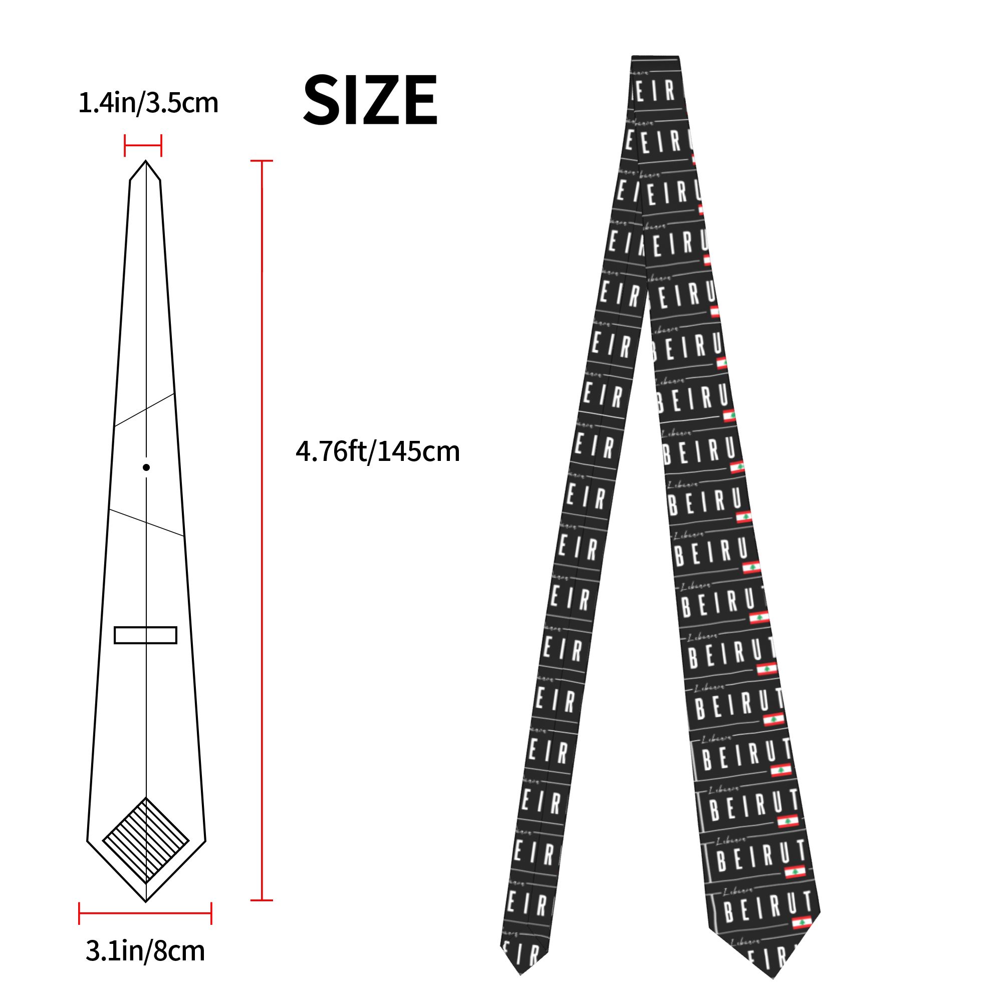 Beirut Lebanon Flag Tie  Cospl - Men Accessories Lebanon review and price