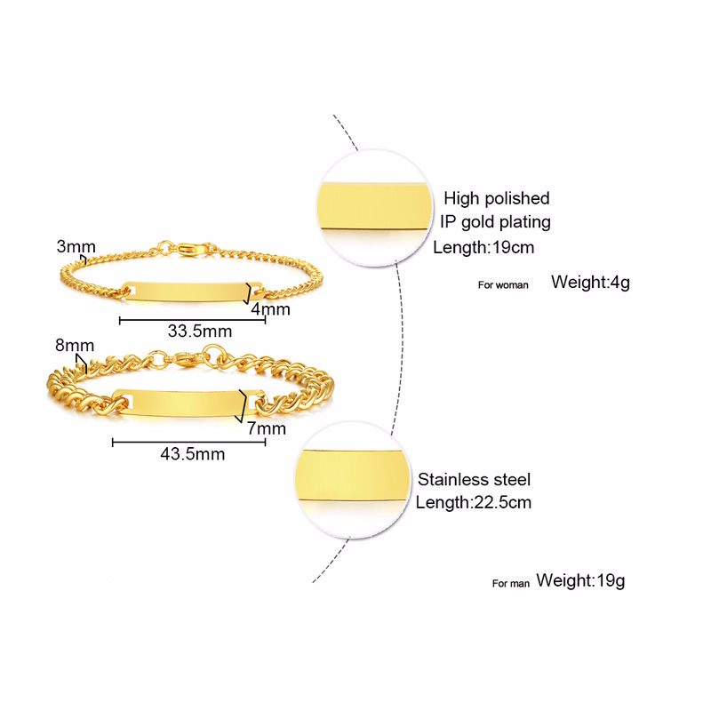 Plate Id Tag Bar Bracelet Cuba - Men Accessories Wrist review and price