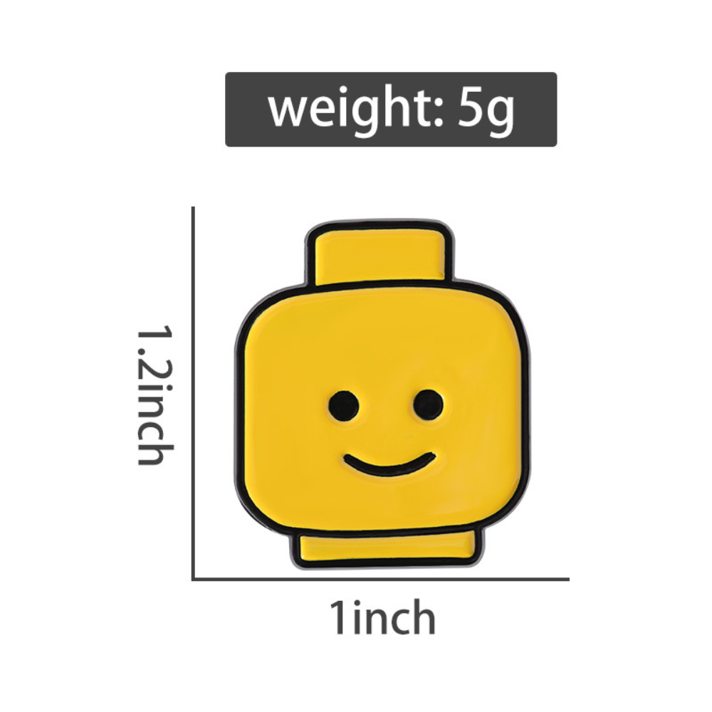 Cute Yellow Pin Block Man Smil - Men'S Yellow Accessories review and price
