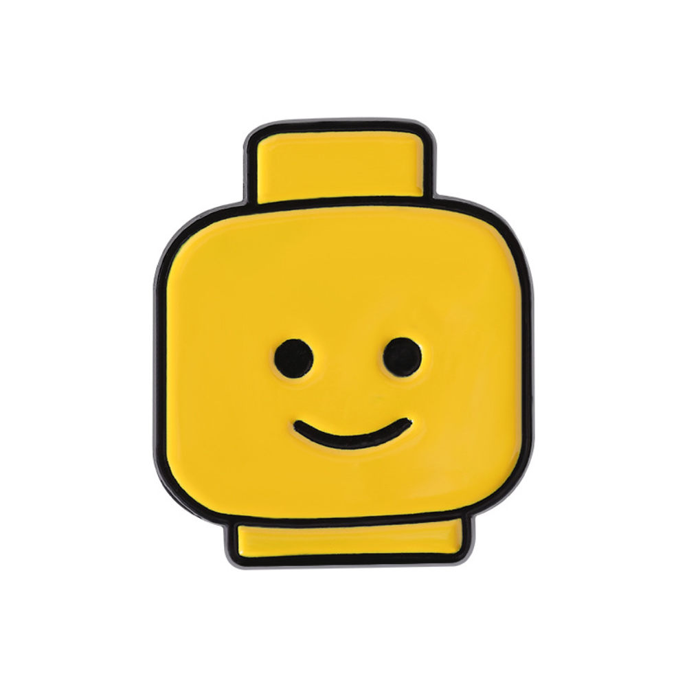 Cute Yellow Pin Block Man Smil - Men'S Yellow Accessories review and price