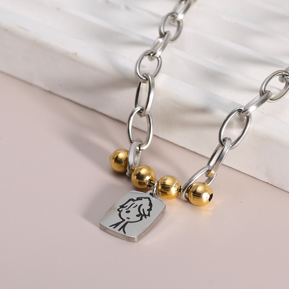 Boys Square Pendant Necklace S - Men'S Accessories High End review and price