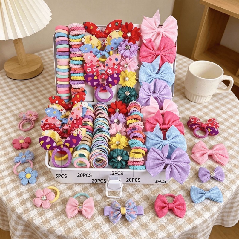 73PCS   New Fabric Girls Hair  - Tie Clip Set review and price