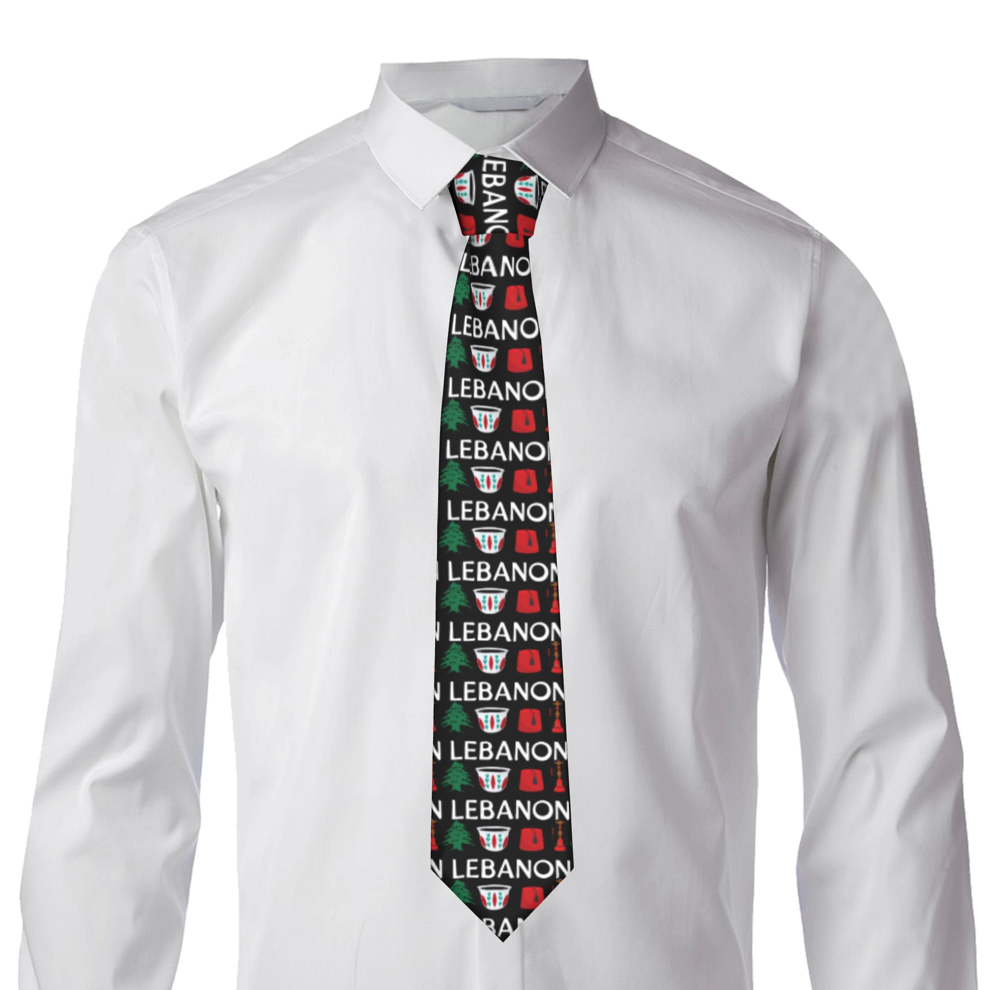 Mens Tie Lebanon Flag  Neck Ti - Men Accessories Lebanon review and price
