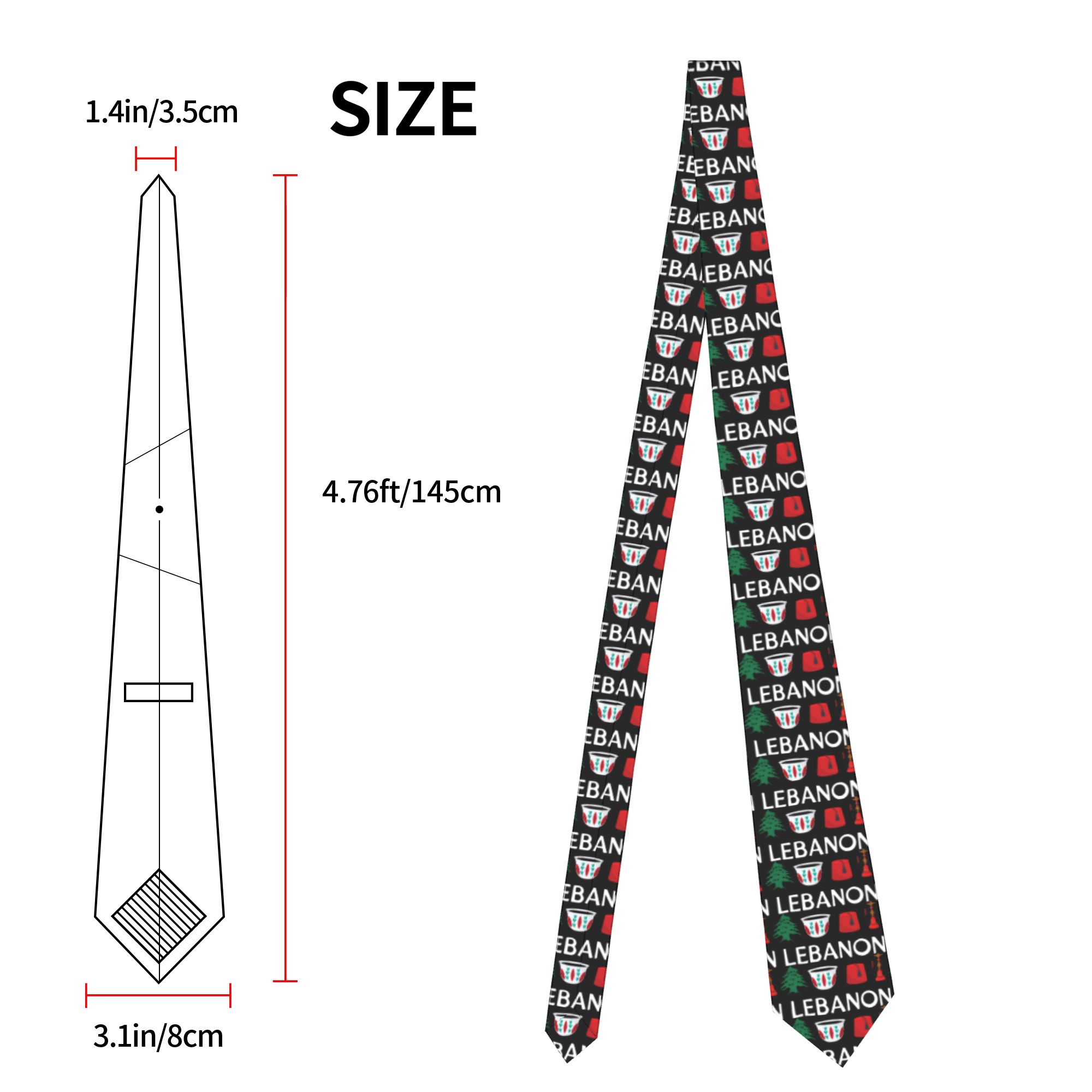 Mens Tie Lebanon Flag  Neck Ti - Men Accessories Lebanon review and price