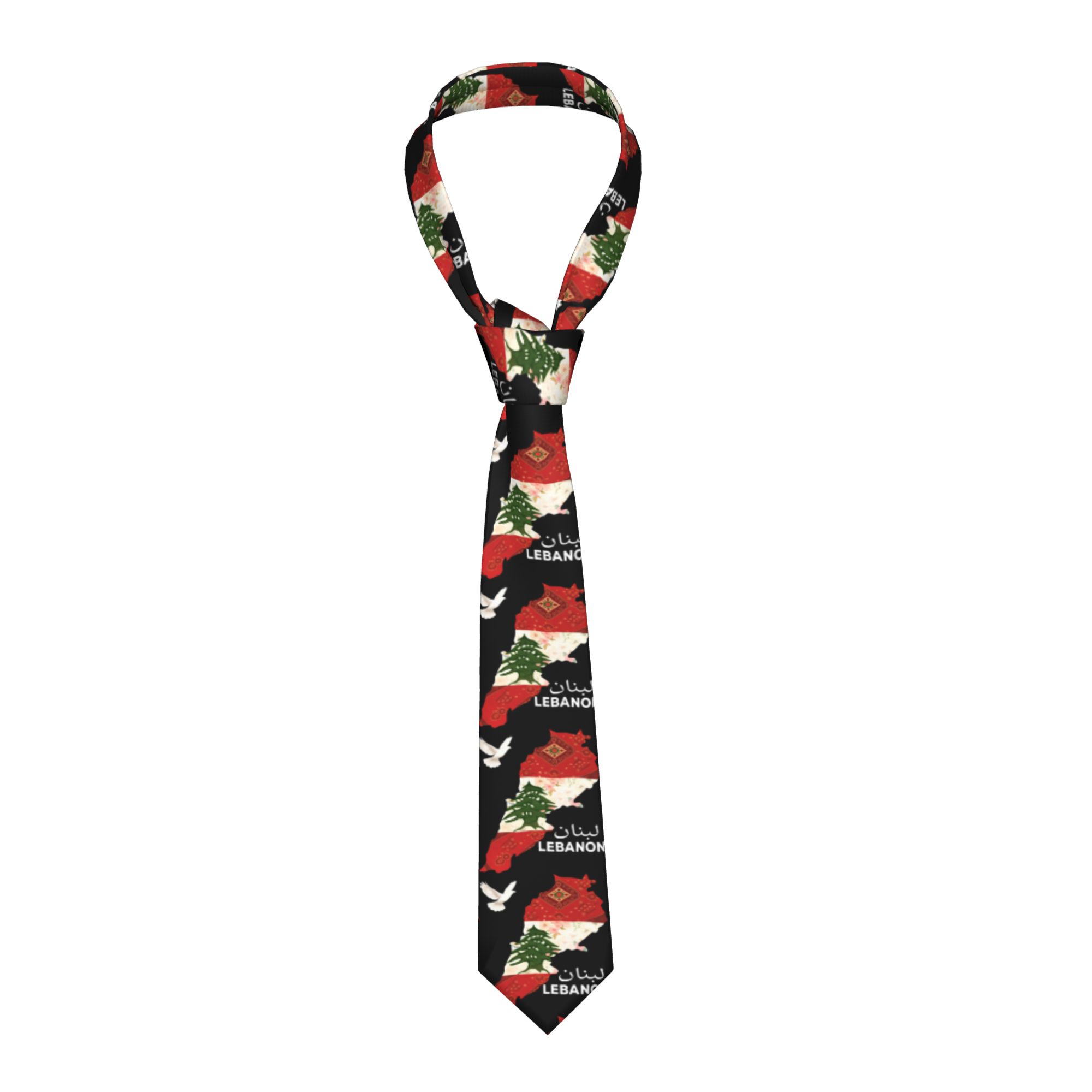 Mens Tie Lebanon Flag Tree Map - Men Accessories Lebanon review and price