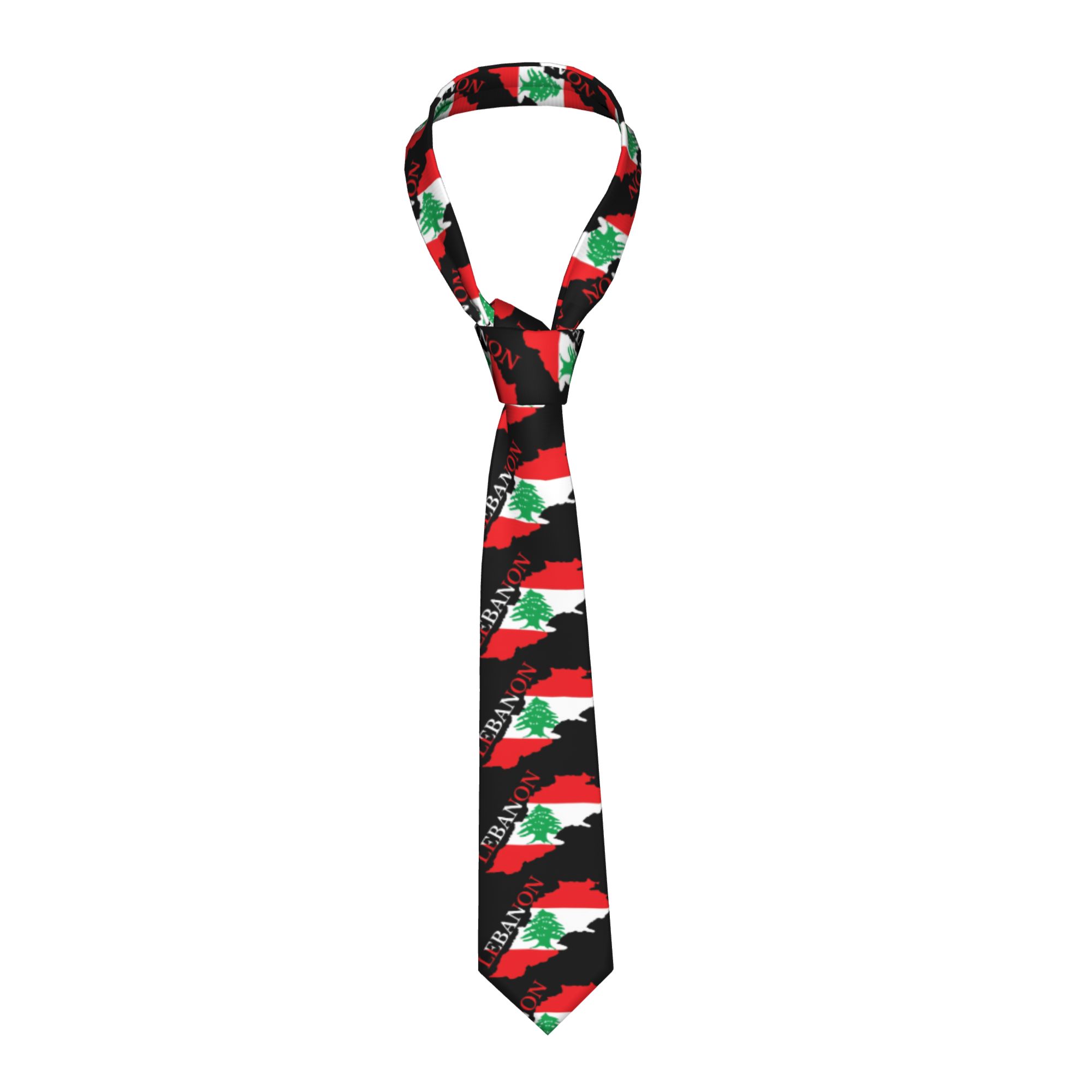 Lebanon Flag Map  Tie  Cosplay - Men Accessories Lebanon review and price