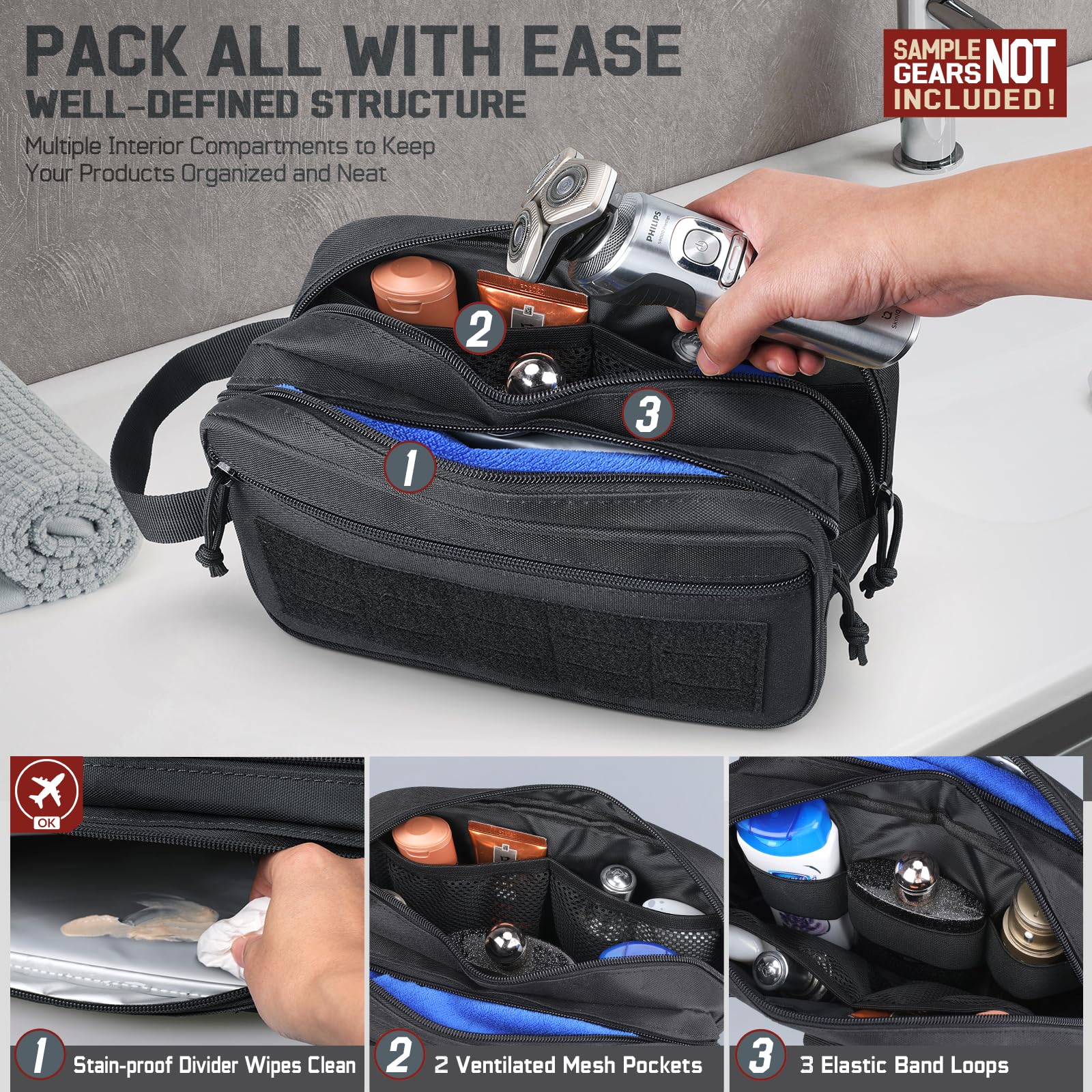 Tactical Toiletry Bag for Men, - Men'S Accessories Travel Bag review and price