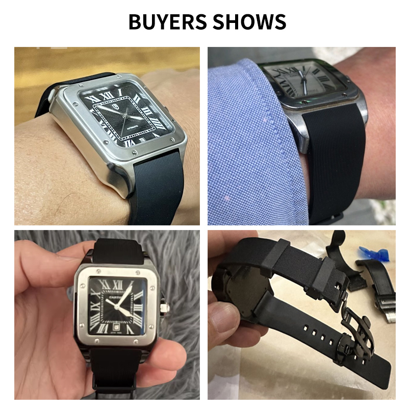 Black Blue Silicone Watch Stra - Men'S Accessories Cartier review and price